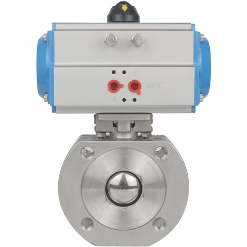 氣動(dòng)對夾式球閥